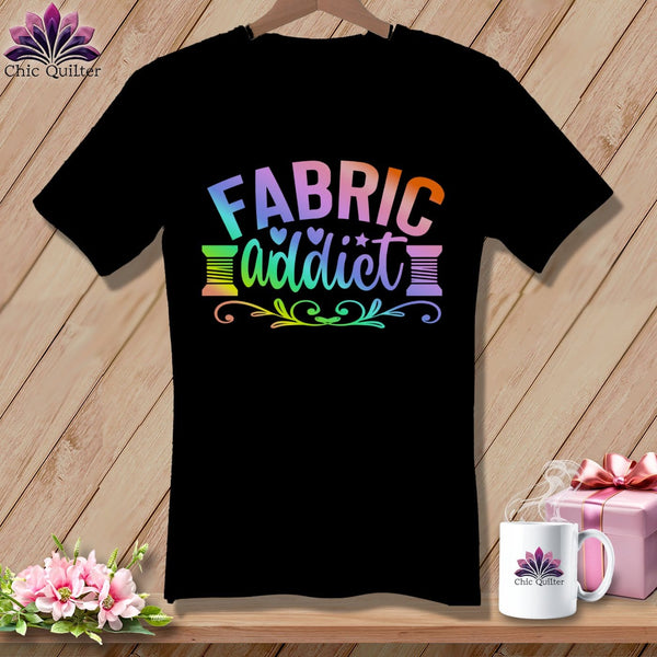 MyDesigns Physical Item Black / S Fabric Addict ~SuperSoft V-Neck Tee