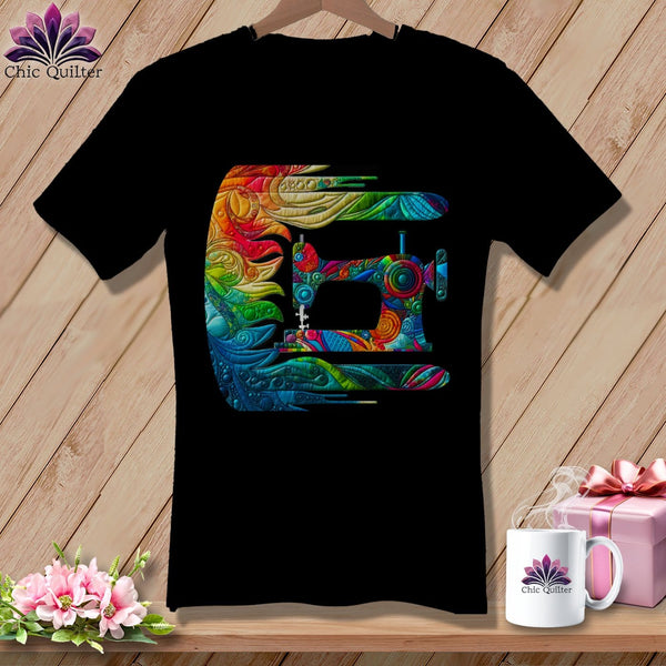MyDesigns Physical Item Black / S Gale Force Quilting ~ SuperSoft V-Neck Tee