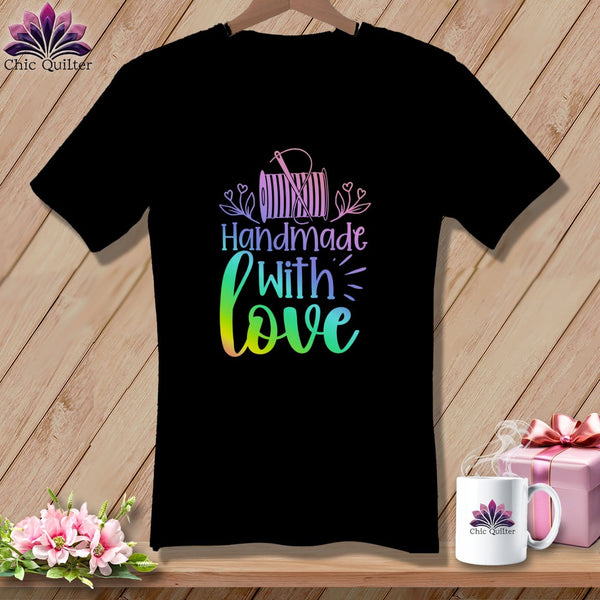MyDesigns Physical Item Black / S Handmade with Love ~SuperSoft V-Neck Tee