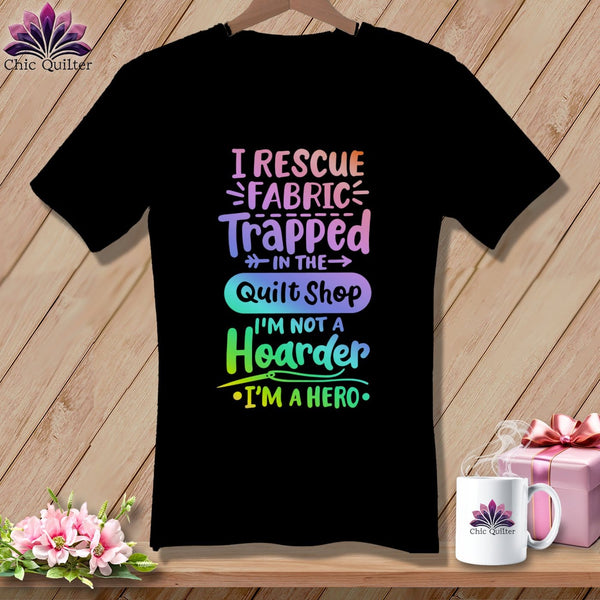 MyDesigns Physical Item Black / S I Rescue Fabric Trapped ~SuperSoft V-Neck Tee