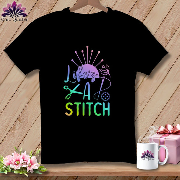 MyDesigns Physical Item Black / S Life's a stitch ~Premium Tee