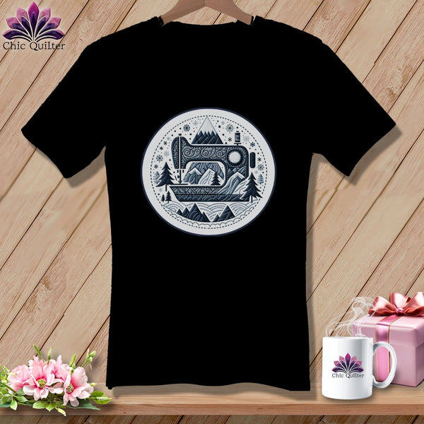 MyDesigns Physical Item Black / S Peaks Pines and Patches ~ SuperSoft V-Neck Tee