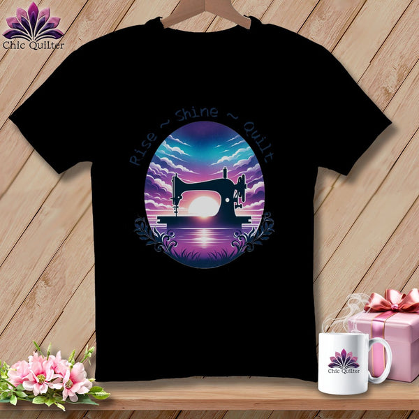 MyDesigns Physical Item Black / S Rise Shine Quilt ~ SuperSoft Relaxed Fit Tee