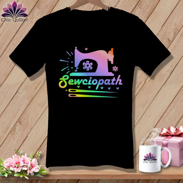 MyDesigns Physical Item Black / S Sewciopath ~SuperSoft V-Neck Tee