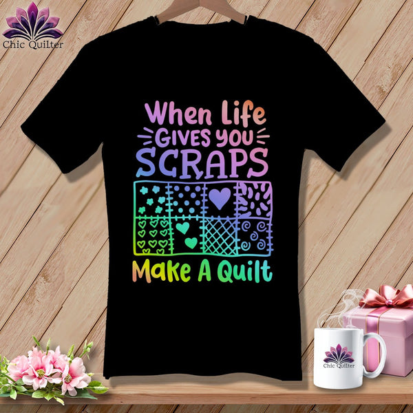 MyDesigns Physical Item Black / S When Life Gives You Scraps ~SuperSoft V-Neck Tee