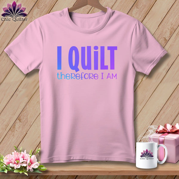 MyDesigns Physical Item Blossom / S I Quilt Therefore I Am ~Premium Tee