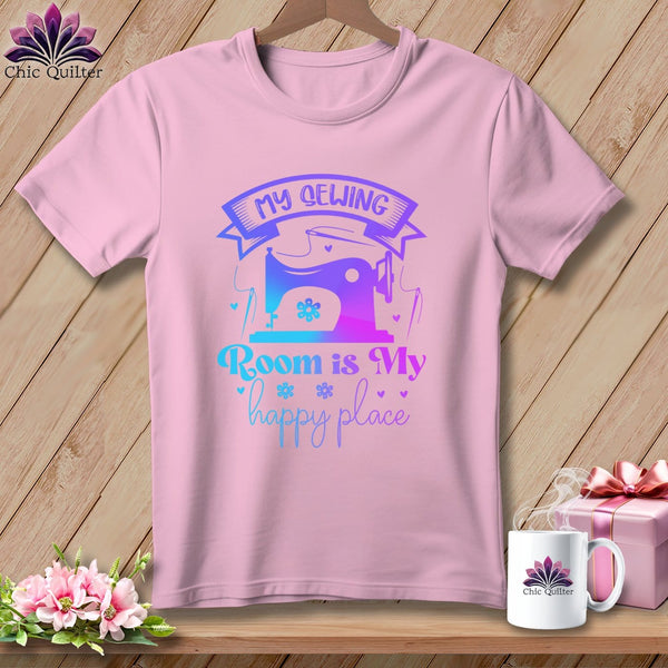 MyDesigns Physical Item Blossom / S My Sewing Room Is My Happy Place ~Premium Tee