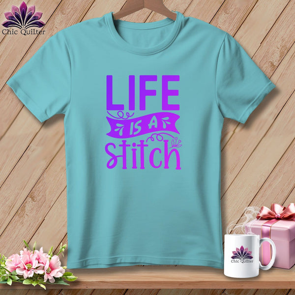 MyDesigns Physical Item Chalky Mint / S Life is a stitch ~Premium Tee