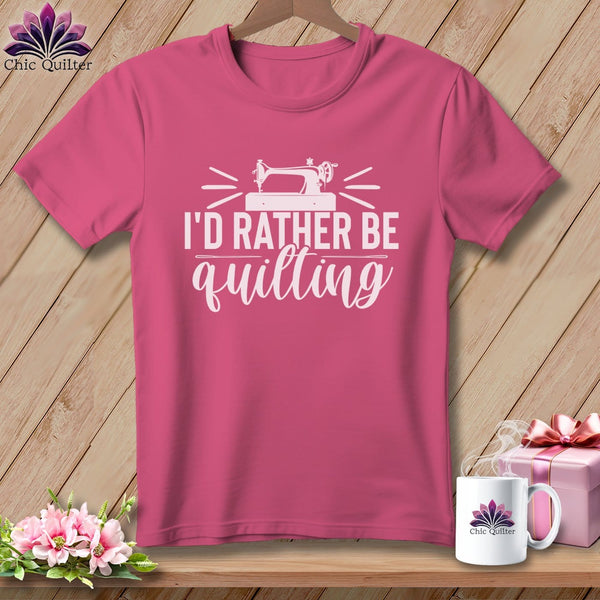 MyDesigns Physical Item Crunchberry / S I'd Rather be Quilting ~Premium Tee
