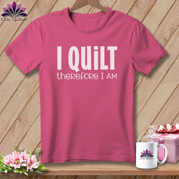 MyDesigns Physical Item Crunchberry / S I Quilt Therefore I Am ~Premium Tee