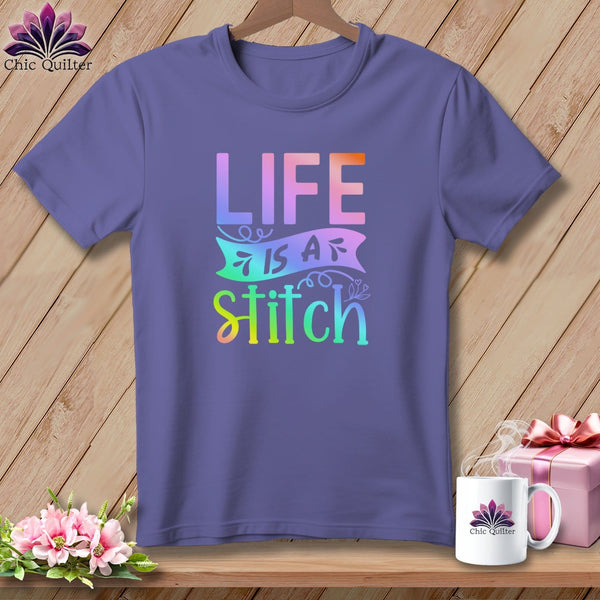 MyDesigns Physical Item Grape / S Life is a stitch ~Premium Tee