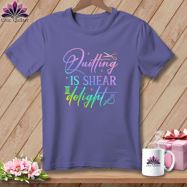 MyDesigns Physical Item Grape / S Quilting is Shear Delight ~Premium Tee