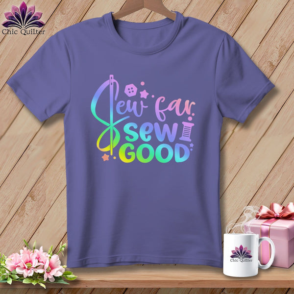 MyDesigns Physical Item Grape / S Sew Far Sew Good ~Premium Tee