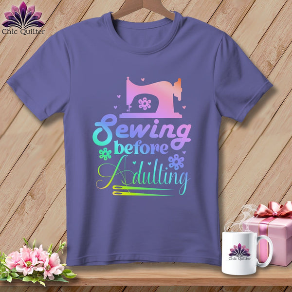 MyDesigns Physical Item Grape / S Sewing Before Adulting ~Premium Tee