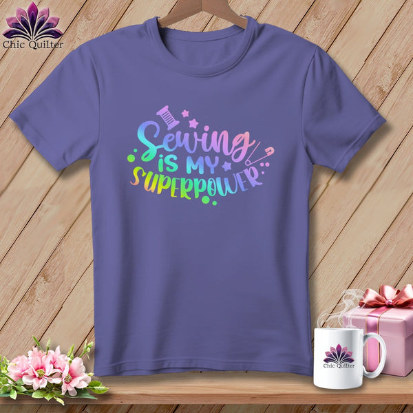 MyDesigns Physical Item Grape / S Sewing is My SuperPower ~Premium Tee