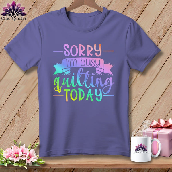MyDesigns Physical Item Grape / S Sorry I'm busy quilting today ~Premium Tee