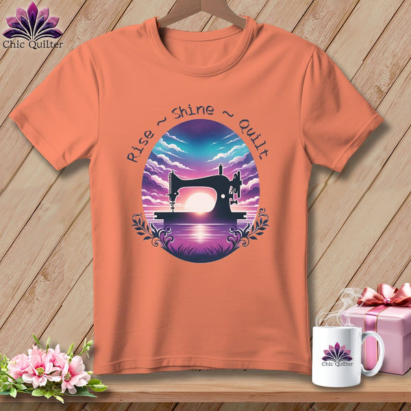 MyDesigns Physical Item Heather Sunset / S Rise Shine Quilt ~ SuperSoft Relaxed Fit Tee