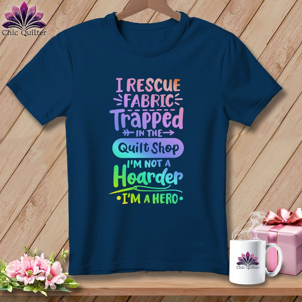 MyDesigns Physical Item Navy / S I Rescue Fabric Trapped ~Premium Tee