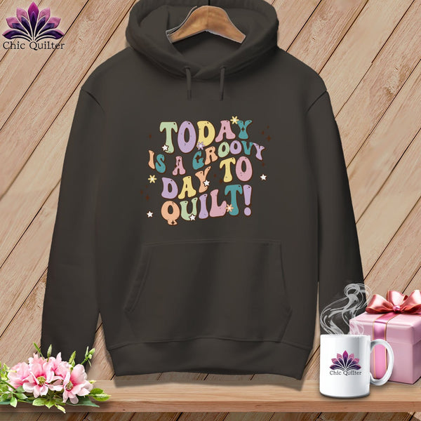 MyDesigns Physical Item Pepper / S Today is a Groovy/Good Day to Quilt ~ Premium Hoodie