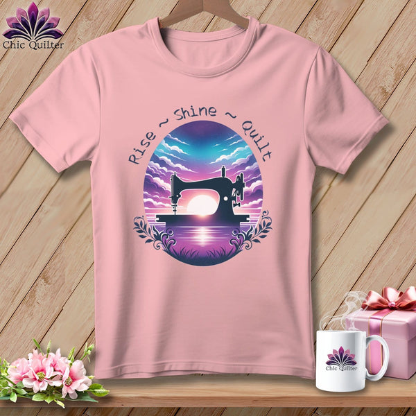 MyDesigns Physical Item Pink / S Rise Shine Quilt ~ SuperSoft Relaxed Fit Tee