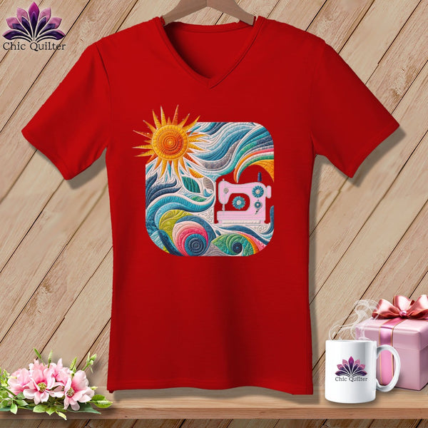 MyDesigns Physical Item Red / S Creative Breezes ~ SuperSoft V-Neck Tee