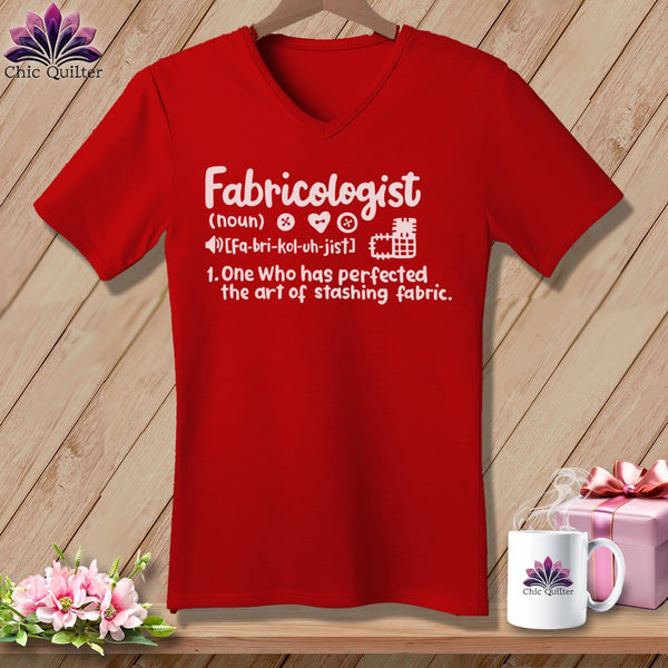 MyDesigns Physical Item Red / S Fabricologist ~SuperSoft V-Neck Tee