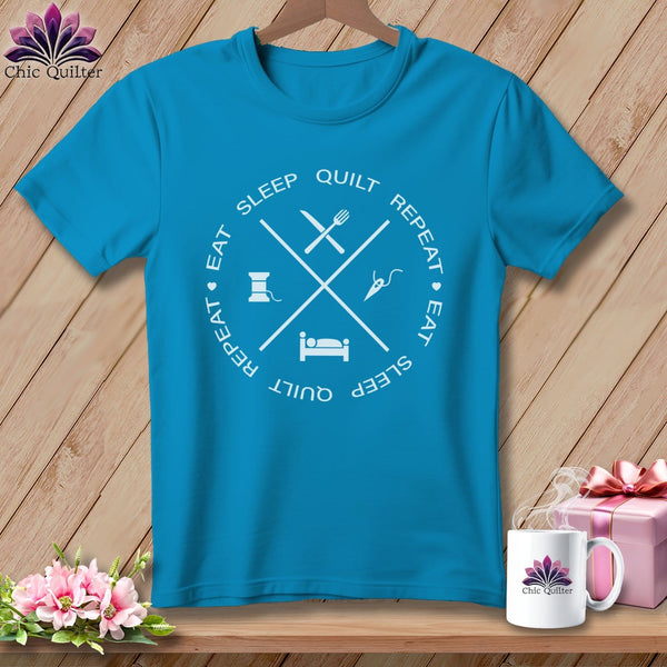 MyDesigns Physical Item Royal Caribe / S Eat sleep quilt repeat ~Premium Tee