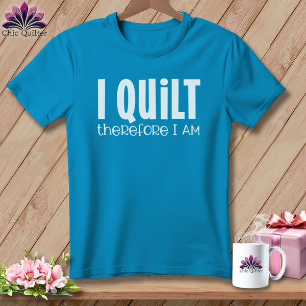 MyDesigns Physical Item Royal Caribe / S I Quilt Therefore I Am ~Premium Tee