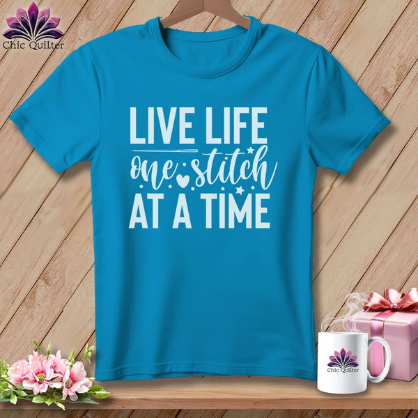 MyDesigns Physical Item Royal Caribe / S Live Life One Stitch at a Time ~Premium Tee