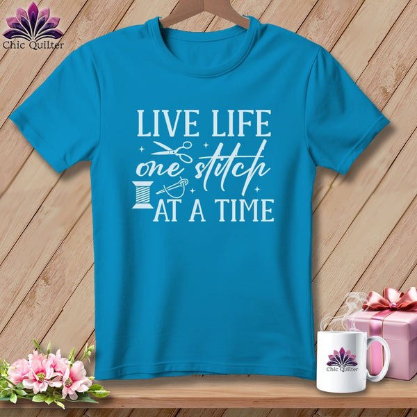 MyDesigns Physical Item Royal Caribe / S Live Life One Stitch at a Time ~Premium Tee