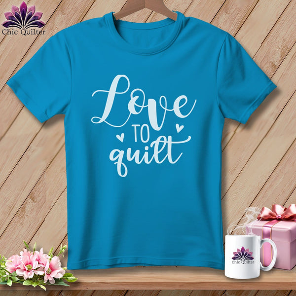 MyDesigns Physical Item Royal Caribe / S Love To Quilt ~Premium Tee