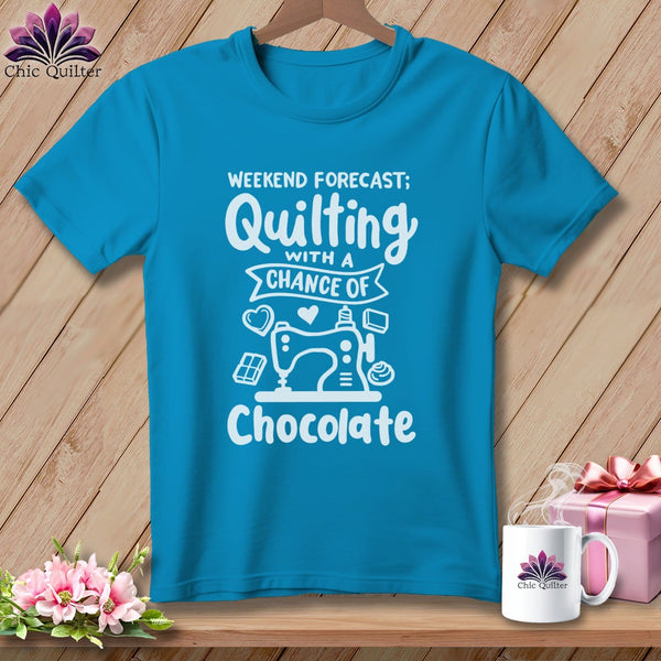 MyDesigns Physical Item Royal Caribe / S Weekend Forecast Quilting With a Chance of Chocolate ~Premium Tee