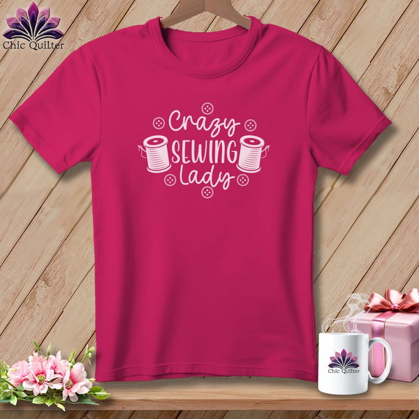 MyDesigns Physical Item S / Berry Crazy sewing lady ~ Relaxed Fit Tee