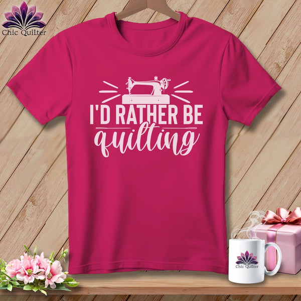 MyDesigns Physical Item S / Berry I'd Rather be Quilting ~ Relaxed Fit Tee