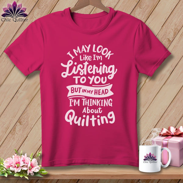 MyDesigns Physical Item S / Berry I May Look Like I'm LIstening ~ Relaxed Fit Tee