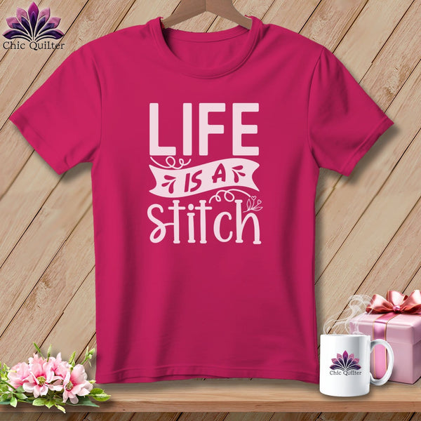 MyDesigns Physical Item S / Berry Life is a stitch ~ Relaxed Fit Tee