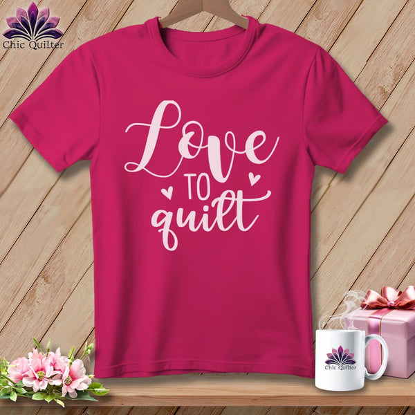 MyDesigns Physical Item S / Berry Love To Quilt ~ Relaxed Fit Tee