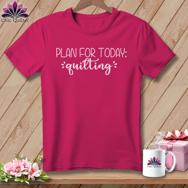 MyDesigns Physical Item S / Berry Plan For Today Quilting ~ Relaxed Fit Tee