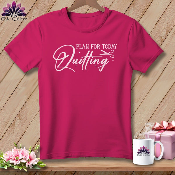 MyDesigns Physical Item S / Berry Plan for Today Quilting ~ Relaxed Fit Tee
