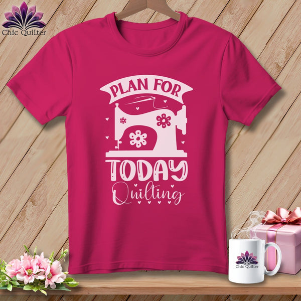 MyDesigns Physical Item S / Berry Plan For Today Quilting ~ Relaxed Fit Tee