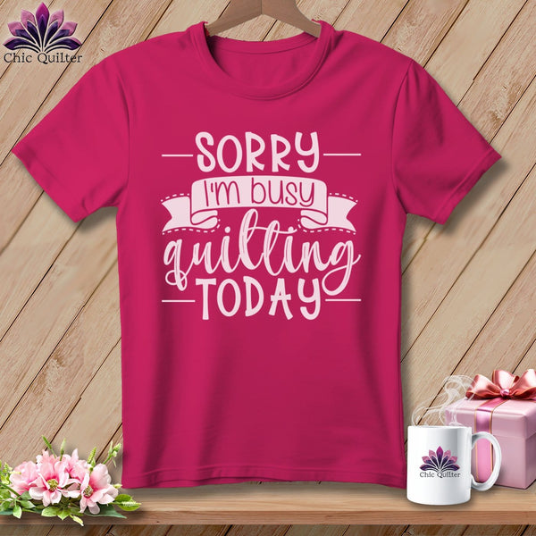 MyDesigns Physical Item S / Berry Sorry I'm busy quilting today ~ Relaxed Fit Tee