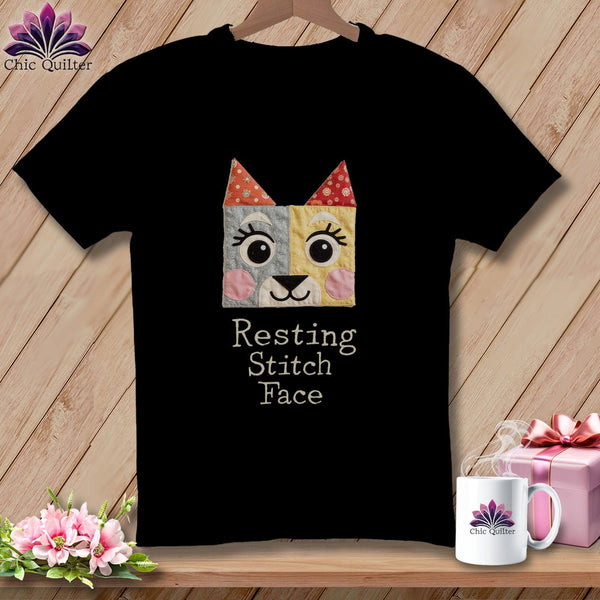 MyDesigns Physical Item S / Black Bowow - Resting Stitch Face ~ Premium Tee
