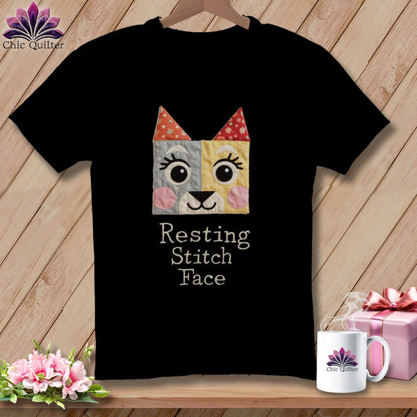 MyDesigns Physical Item S / Black Bowow - Resting Stitch Face ~ Relaxed Fit Tee