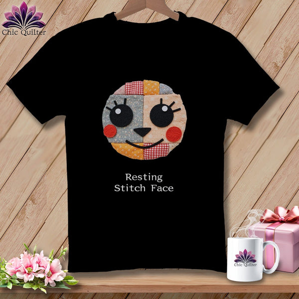 MyDesigns Physical Item S / Black Cheeky - Resting Stitch Face ~ Relaxed Fit Tee