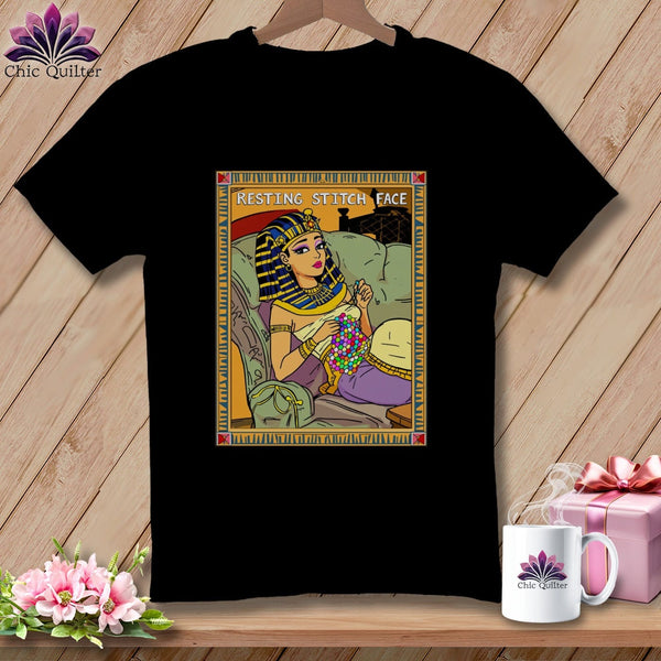 MyDesigns Physical Item S / Black Cleo Patch Ra - Resting Stitch Face ~ Premium Tee