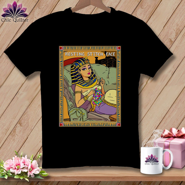 MyDesigns Physical Item S / Black Cleo Patch Ra - Resting Stitch Face ~ Relaxed Fit Tee