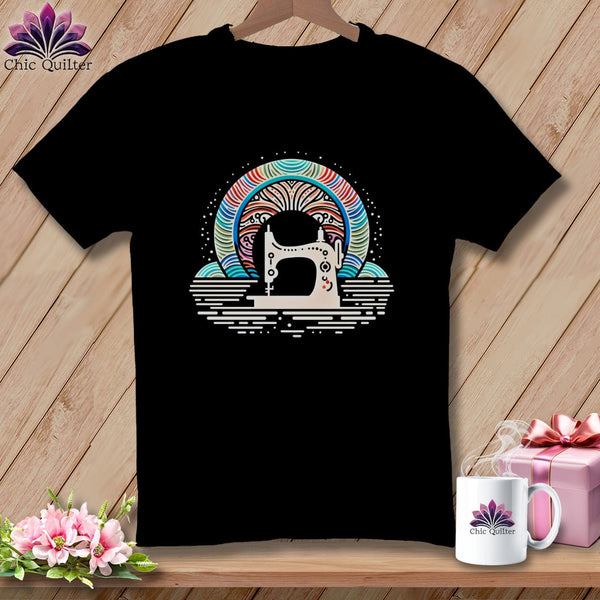 MyDesigns Physical Item S / Black Feathered Stitches ~ Relaxed Fit Tee