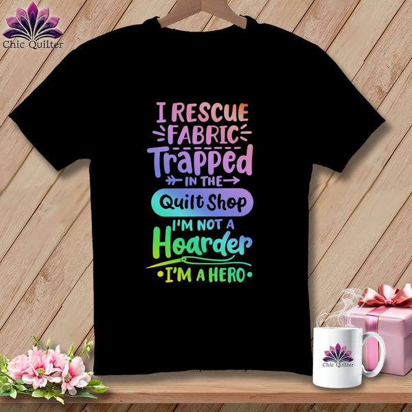 MyDesigns Physical Item S / Black I Rescue Fabric Trapped ~ Relaxed Fit Tee