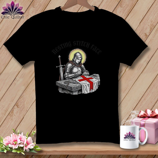 MyDesigns Physical Item S / Black Joan of Sew - Resting Stitch Face ~ Relaxed Fit Tee