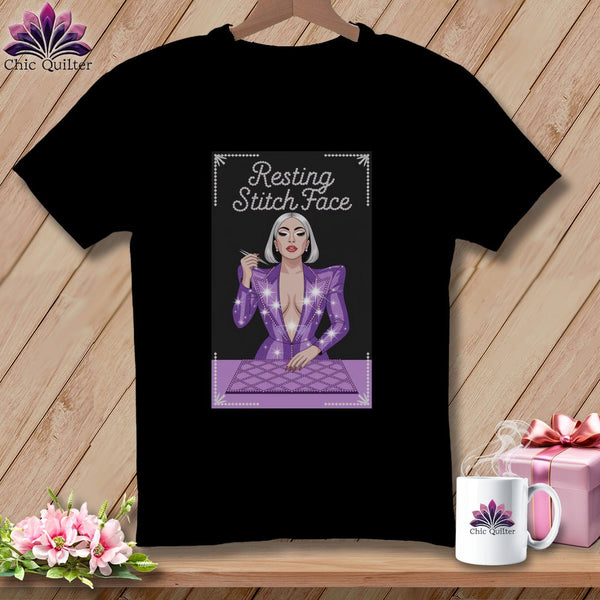 MyDesigns Physical Item S / Black Lacy Gagga - Resting Stitch Face ~ Premium Tee